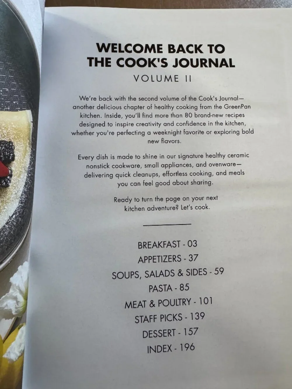 Greenpan cookbook
